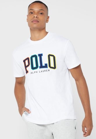 Camisetas blancas de cuello redondo con el logotipo de Ralph Lauren para hombre