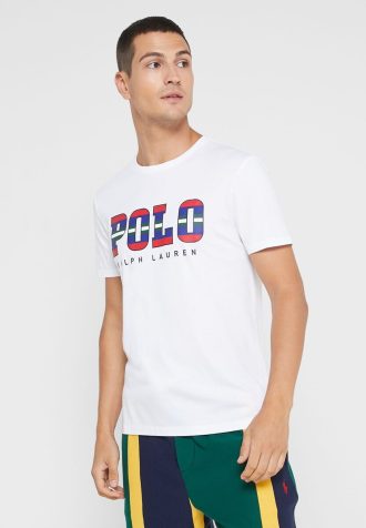 Camisetas blancas de cuello redondo con el logotipo de Ralph Lauren para hombre