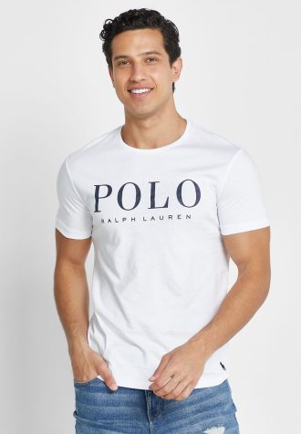 Camisetas blancas de cuello redondo con el logotipo de Ralph Lauren para hombre