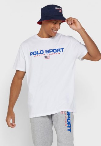 Camisetas blancas de cuello redondo con el logotipo de Ralph Lauren para hombre
