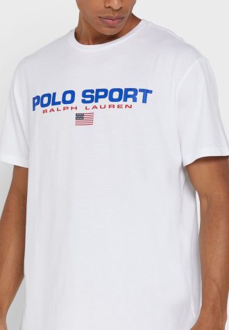 Camisetas blancas de cuello redondo con el logotipo de Ralph Lauren para hombre