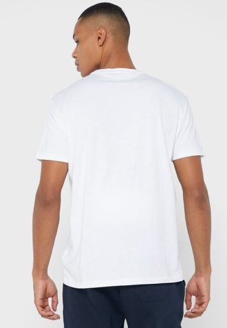 Camisetas blancas de cuello redondo con gráficos de Ralph Lauren para hombre