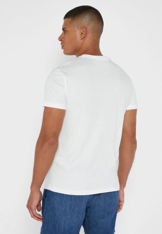 Camisetas blancas de cuello redondo con logo en el pecho de Ralph Lauren para hombre