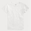 Camisetas blancas de cuello redondo de jersey de algodón Ralph Lauren para mujer