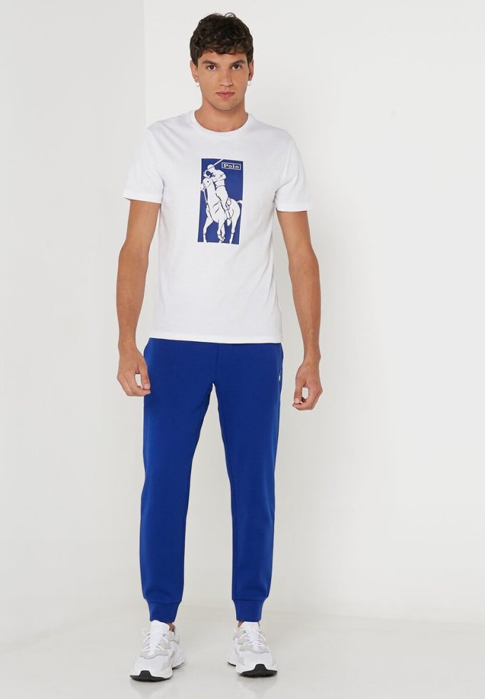 Camisetas blancas de cuello redondo estampadas de Ralph Lauren para hombre