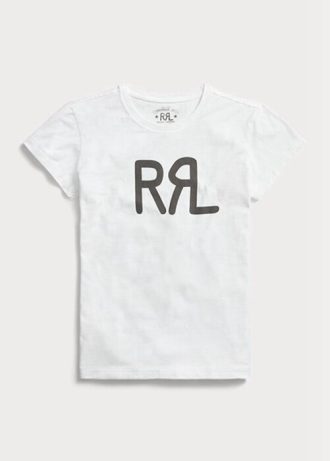 Camisetas blancas de jersey de algodón con el logotipo de Ralph Lauren para mujer Camisetas blancas de jersey de algodón con el logotipo de Ralph Lauren para mujer