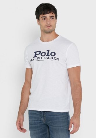 Camisetas blancas Ralph Lauren con logo en el pecho para hombre