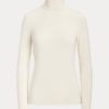 Camisetas de cuello alto Ralph Lauren para mujer en color crema Camisetas de cuello alto Ralph Lauren para mujer en color crema