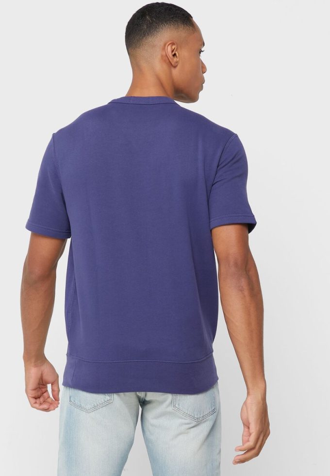 Camisetas de cuello redondo con el logotipo de Ralph Lauren para hombre en azul marino