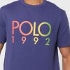 Camisetas de cuello redondo con el logotipo de Ralph Lauren para hombre en azul marino