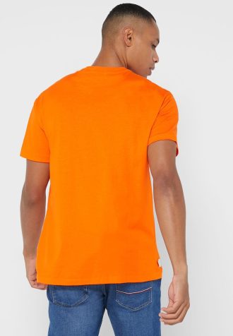 Camisetas de cuello redondo con el logotipo de Ralph Lauren para hombre en color naranja