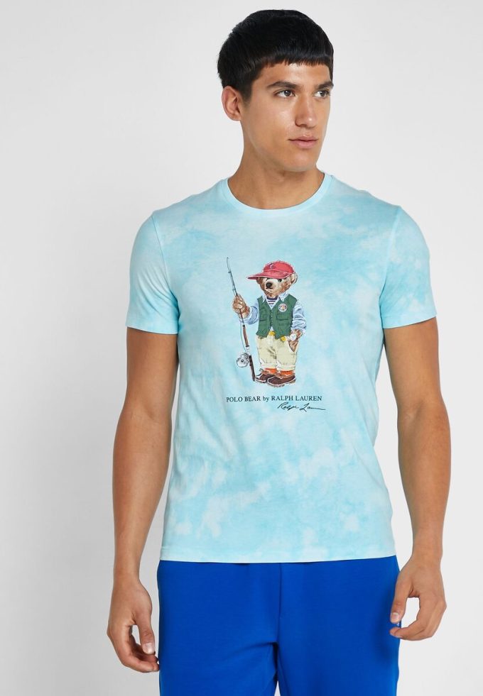 Camisetas de cuello redondo con gráfico de Ralph Lauren para hombre en azul Camisetas de cuello redondo con gráfico de Ralph Lauren para hombre en azul
