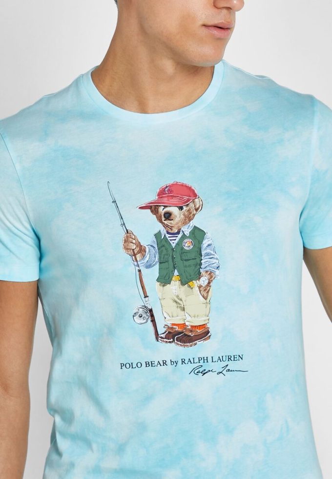 Camisetas de cuello redondo con gráfico de Ralph Lauren para hombre en azul Camisetas de cuello redondo con gráfico de Ralph Lauren para hombre en azul