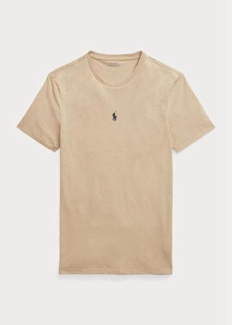Camisetas de cuello redondo entalladas y personalizadas de Ralph Lauren para hombre en color caqui