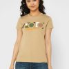 Camisetas gráficas de cuello redondo Ralph Lauren para mujer en color marrón Camisetas gráficas de cuello redondo Ralph Lauren para mujer en color marrón