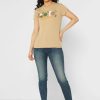 Camisetas gráficas de cuello redondo Ralph Lauren para mujer en color marrón Camisetas gráficas de cuello redondo Ralph Lauren para mujer en color marrón