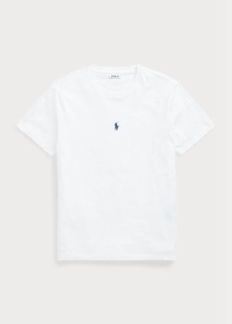 Camisetas Ralph Lauren blancas de cuello redondo y corte entallado para hombre Camisetas Ralph Lauren blancas de cuello redondo y corte entallado para hombre