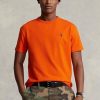 Camisetas Ralph Lauren de jersey grueso de corte clásico en color naranja para hombre Camisetas Ralph Lauren de jersey grueso de corte clásico en color naranja para hombre