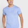 Camisetas Ralph Lauren Essential de cuello redondo para hombre en azul Camisetas Ralph Lauren Essential de cuello redondo para hombre en azul