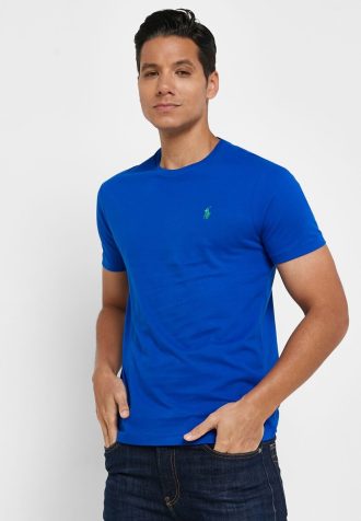 Camisetas Ralph Lauren Essential de cuello redondo para hombre en azul