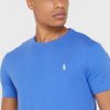 Camisetas Ralph Lauren Essential de cuello redondo para hombre en azul Camisetas Ralph Lauren Essential de cuello redondo para hombre en azul