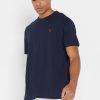 Camisetas Ralph Lauren Essential de cuello redondo para hombre en azul marino Camisetas Ralph Lauren Essential de cuello redondo para hombre en azul marino