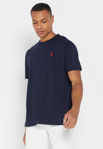 Camisetas Ralph Lauren Essential de cuello redondo para hombre en azul marino