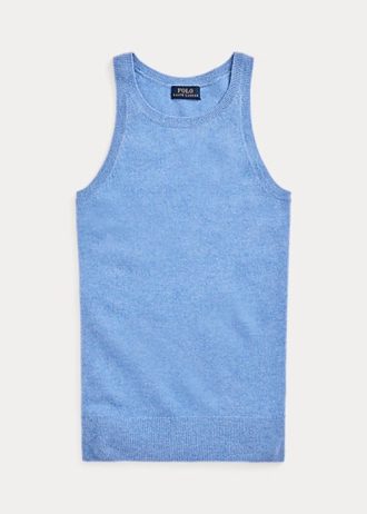 Camisetas sin mangas de cachemira Ralph Lauren azules para mujer
