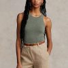 Camisetas sin mangas de cachemira Ralph Lauren verdes para mujer