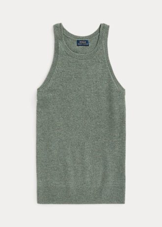 Camisetas sin mangas de cachemira Ralph Lauren verdes para mujer