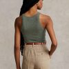 Camisetas sin mangas de cachemira Ralph Lauren verdes para mujer