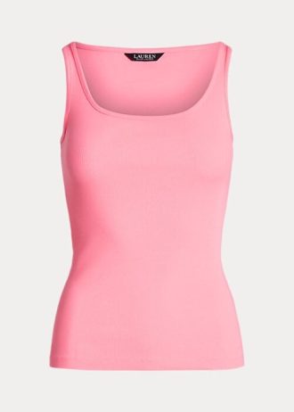 Camisetas sin mangas de mezcla de algodón Ralph Lauren para mujer en color rosa