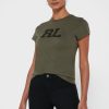 Camisetas verdes de cuello redondo con gráficos de Ralph Lauren para mujer Camisetas verdes de cuello redondo con gráficos de Ralph Lauren para mujer