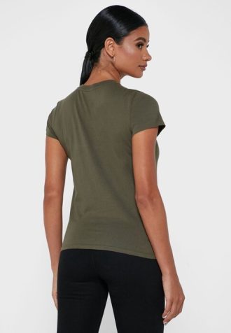 Camisetas verdes de cuello redondo con gráficos de Ralph Lauren para mujer Camisetas verdes de cuello redondo con gráficos de Ralph Lauren para mujer