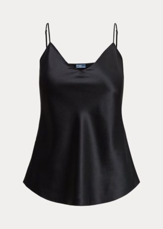 Camisola de seda Ralph Lauren negra para mujer