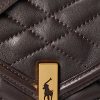 Carteras con cadena acolchada Ralph Lauren Polo ID para mujer en color tabaco Carteras con cadena acolchada Ralph Lauren Polo ID para mujer en color tabaco