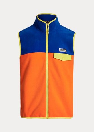 Chaleco polar cepillado con bloques de color multicolor de Ralph Lauren para hombre