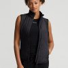 Chaleco Ralph Lauren Hybrid Performance con cremallera completa para mujer, color negro