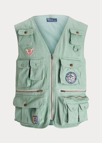 Chaleco utilitario chino Ralph Lauren para hombre en color menta