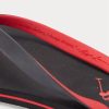 Chanclas Ralph Lauren Bolt Pony para hombre, color negro y rojo