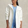Chaqueta cortavientos impermeable con capucha para mujer de Ralph Lauren, color blanco