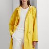 Chaqueta impermeable con capucha Ralph Lauren para mujer, color amarillo