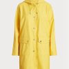 Chaqueta impermeable con capucha Ralph Lauren para mujer, color amarillo