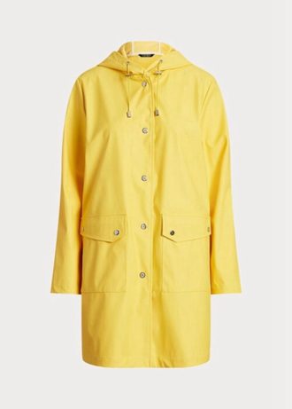 Chaqueta impermeable con capucha Ralph Lauren para mujer, color amarillo Chaqueta impermeable con capucha Ralph Lauren para mujer, color amarillo