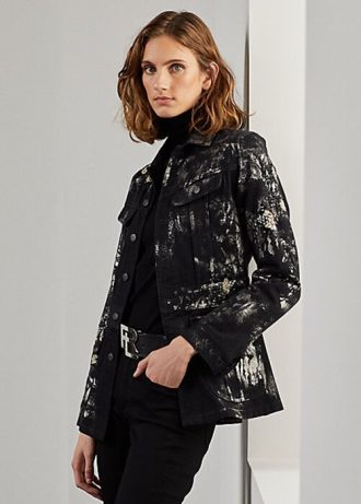 Chaqueta vaquera negra con adornos Bacall de Ralph Lauren para mujer Chaqueta vaquera negra con adornos Bacall de Ralph Lauren para mujer