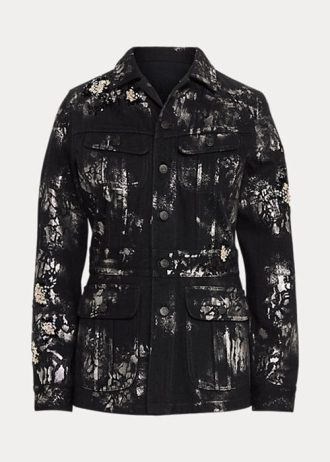 Chaqueta vaquera negra con adornos Bacall de Ralph Lauren para mujer Chaqueta vaquera negra con adornos Bacall de Ralph Lauren para mujer