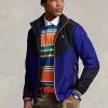 Chaquetas antidesgarro impermeables Ralph Lauren para hombre, color negro y azul