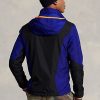 Chaquetas antidesgarro impermeables Ralph Lauren para hombre, color negro y azul