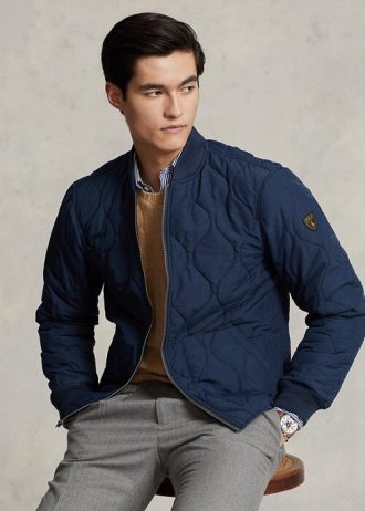 Chaquetas bomber acolchadas Ralph Lauren azules para hombre