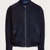 Chaquetas bomber de ante Ralph Lauren para hombre en color azul marino